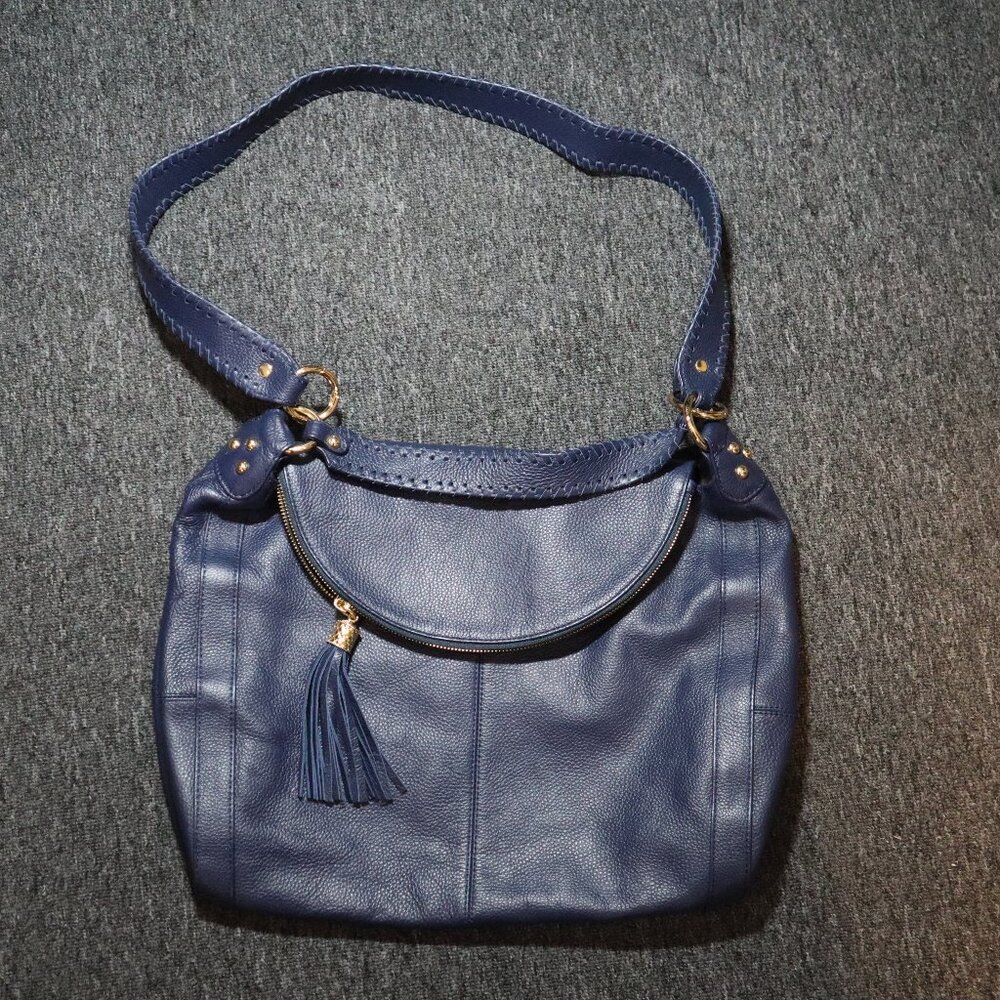 Onna Ehrlich Navy/Cobalt Blue Hobo Bag
